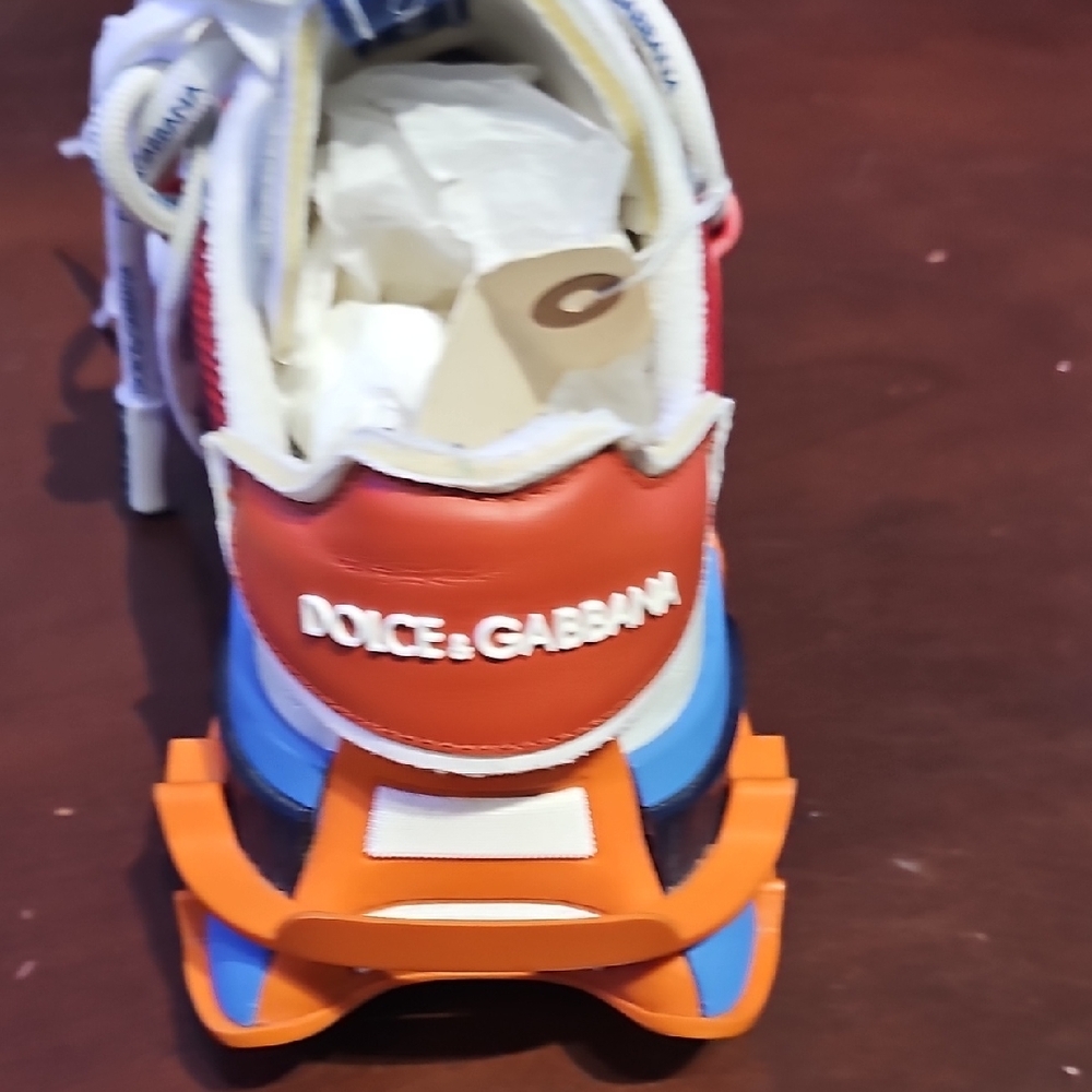Dolce & Gabbana Kids Orange and Blue Sneakers
